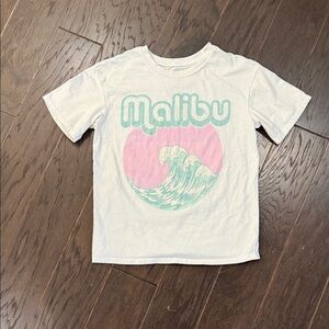 Grayson Threads White Tee with Pink Circle & Mint Wave Graphic